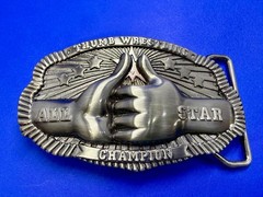 Thumb Wrestling All-Star Champion Trophy Award Belt Buckle New Condition