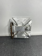Iron Cross Aluminum Diamond Plate Belt Buckle