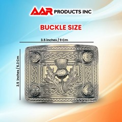 Men’s Celtic Kilt Belt Buckle Thistle Antique Finish / Celtic Kilt Belt Buckle