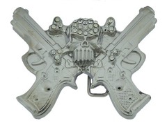 Tatoos Skull Metal Belt Buckle Halloween Party Women Mens Costume Gift Guitar