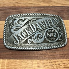 Jack Daniel&rsquo;s Old No. 7 Brand Belt Buckle Western Cowboy Silver Pewter 4&Prime;