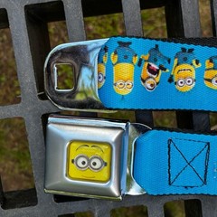 Buckle Down Despicable Me Minion Dave Face Unisex Buckle Belt Graphic Print 45&Prime;