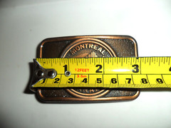 Montreal City Skyline Quebec Canada Olympic Stadium Downtown Belt Buckle