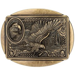 Vintage ADM Flying Eagle Cowboy Belt Buckle American Western