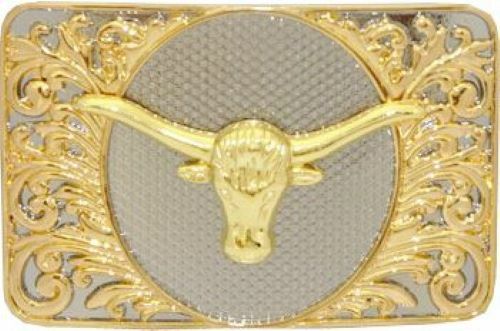 Oversize BIG Bull Head Belt Buckle Silver GOLD Large ov004