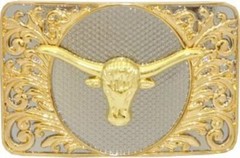 Oversize BIG Bull Head Belt Buckle Silver GOLD Large ov004