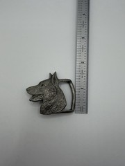 Rawcliffe Pewter Antique Finish German Shepherd Western Belt Buckle Small