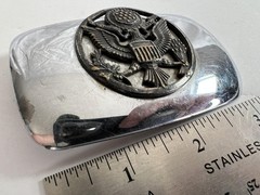 Great Seal Eagle Belt Buckle Mens Silver Yosco USA Crest Medallion Logo Military