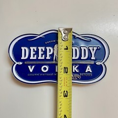 Deep Eddy Vodka Enamel Belt Buckle Blue Logo Austin Texas
