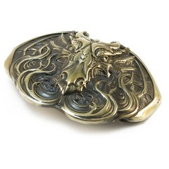 Dragon belt buckle, Scandinavian Nordic Celtic Norse mythology