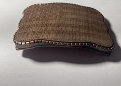 Laser Etched Walnut Wood American Flag Wallet Belt Buckle