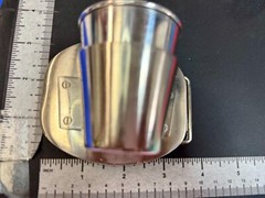 Shot Glass Cup and Holder Reflective Silver Color Perfect Bar Gag Belt Buckle