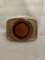 Dart Board Belt Buckle. 3&Prime; x 2-1/4&Prime; Unbranded.