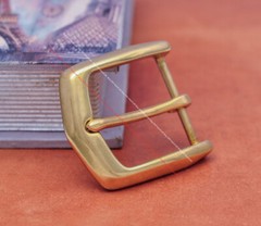 41mm CLASSIC SOLID BRASS WESTERN DIY END BAR PRONG PIN LEATHERCRAFT BELT BUCKLE