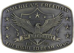 Montana Silversmiths 2nd Amendment Heritage Attitude Buckle