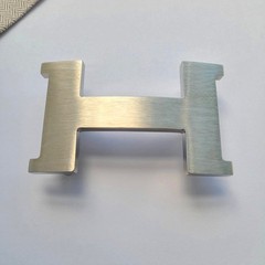 38mm H Silver Brushed Constance Belt Buckle