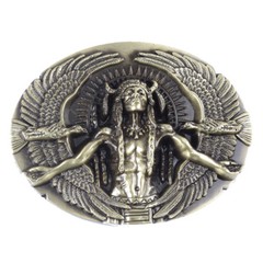 Indian Warrior Men&rsquo;s Belt Buckle Western Cowboy Native American (IW-11-G)