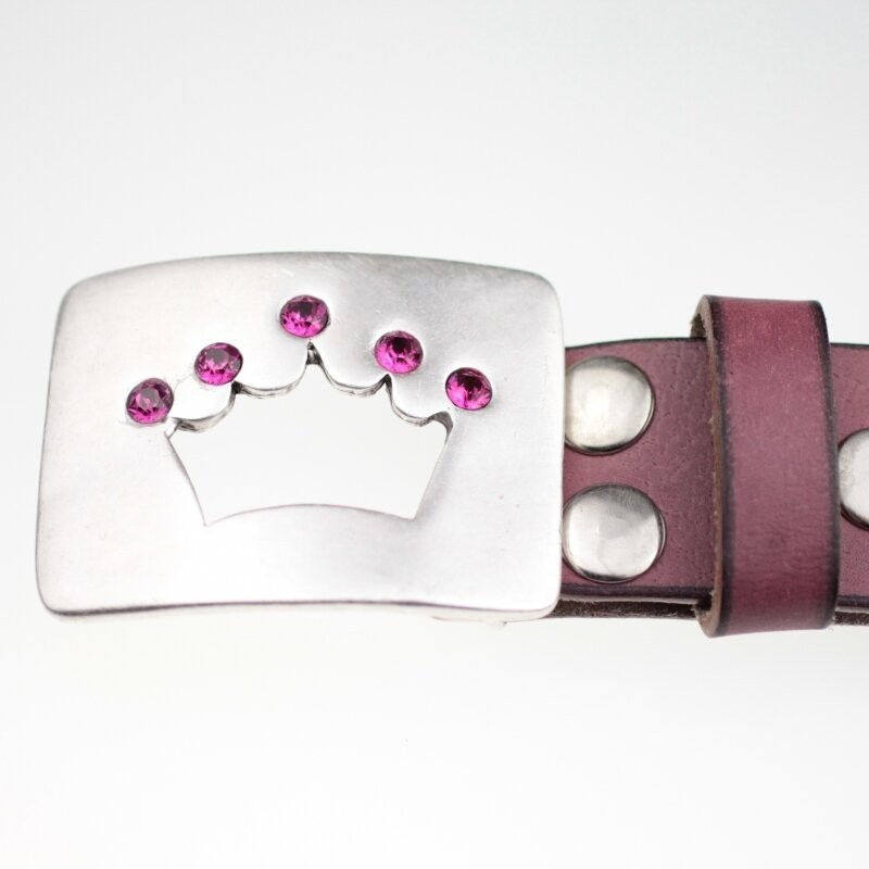 Princess Belt Buckle with Crown, Suitable for Swarovski Stones