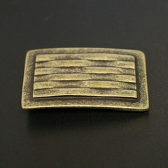 Braided Vines Belt Buckle Rectangular Metal Antique Brass Effect