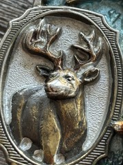 Vintage Hunting Waterfowl Duck Deer 1986 Belt Buckle Great American Buckle Co
