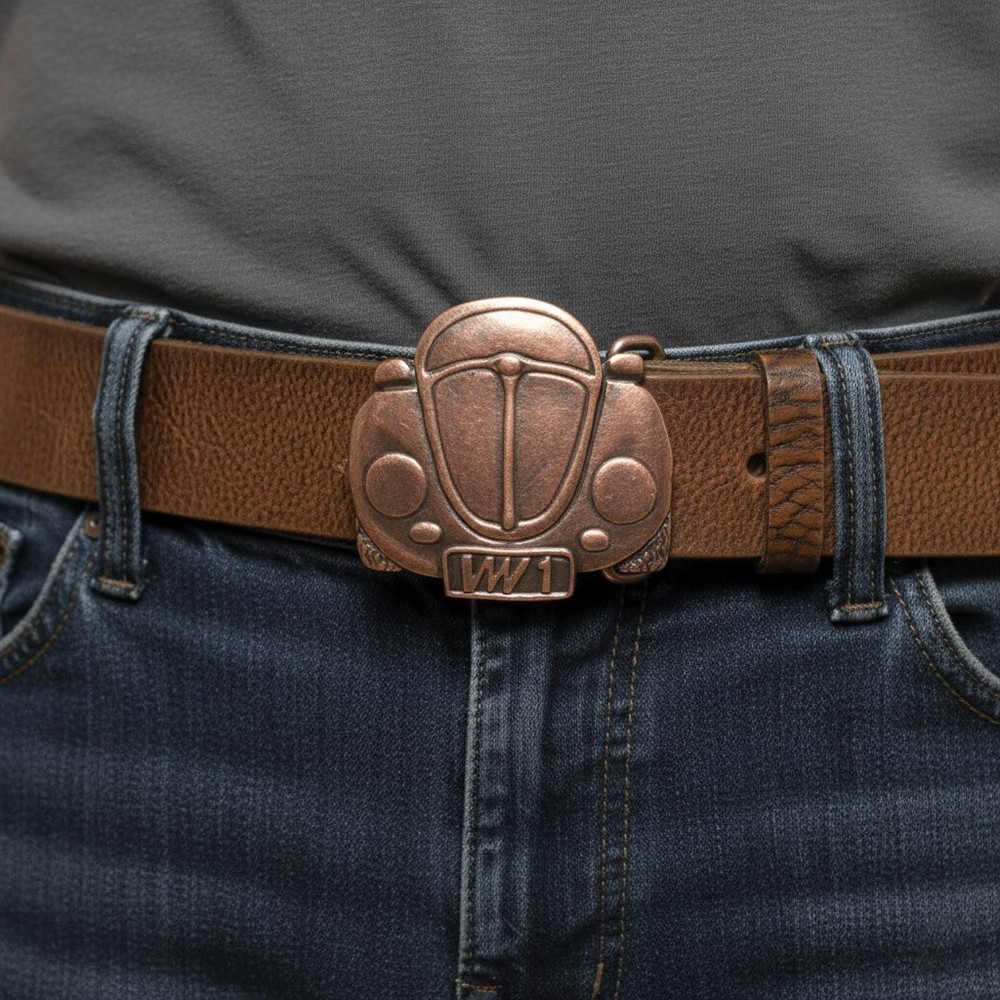 Belt buckle VW Beetle, retro car classic design for classic fans