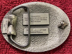 Vntg 2002 Alaska Iditarod Pewter Commemorative Belt Buckle Limited to 1049 B35