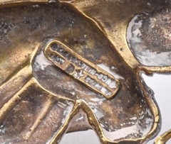 New old stock Sterling Silver B Kieselstein-Cord Double Race Horse Belt Buckle