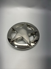 Chrome Sheriff’s Star / Texas Star Belt Buckle Metal Cowboy Western Biker