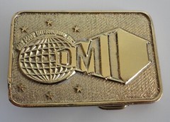 Vintage DMI DART MART INTERNATIONAL Metal Belt Buckle~Darts