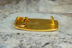 Wisconsin Ducks Unlimited belt buckle gold tone