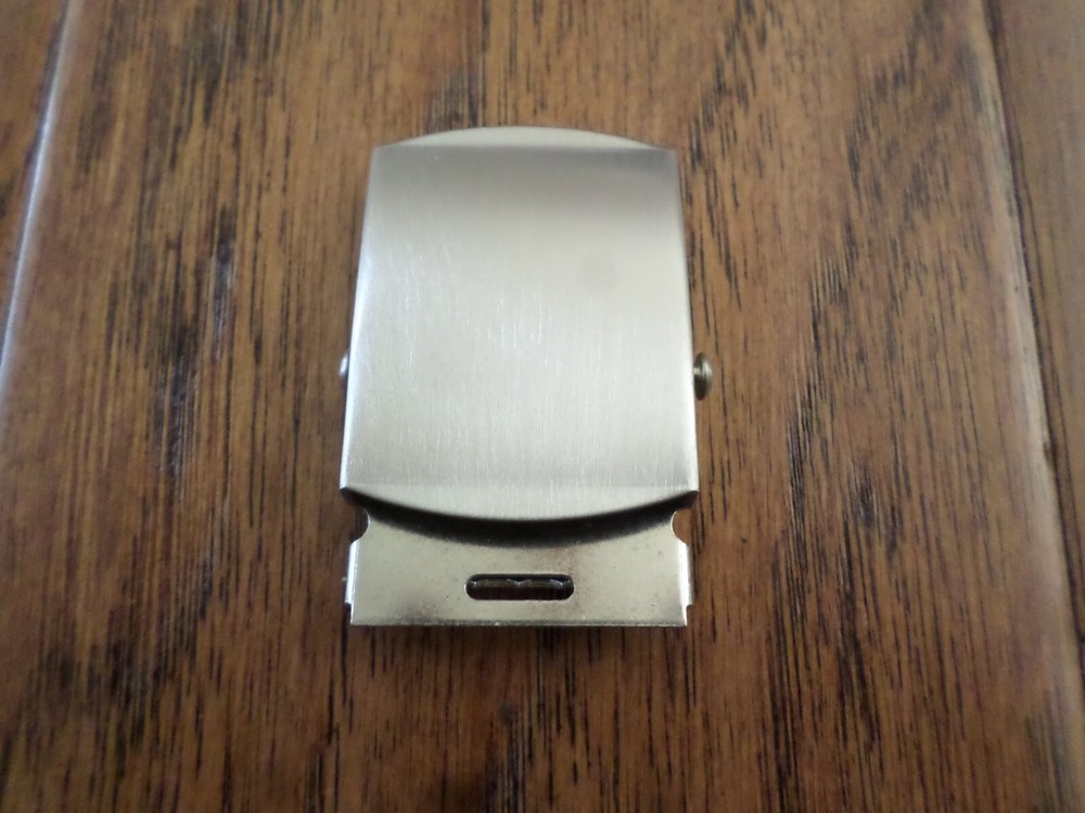 U.S MILITARY ISSUE NICKEL SILVER TROUSER BELT BUCKLE 1-5/16&Prime; VINTAGE NEW NOS