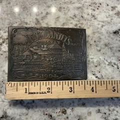 Jack Daniels Sour Whiskey Mash Belt Buckle St. Louis Exposition 1904