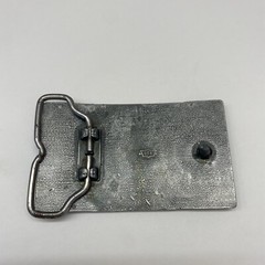 Excel Belt Buckle Metal Pewter tone Raised Lettering Made in USA Vintage
