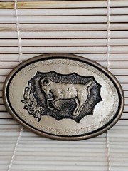 Vintage RAM Belt Buckle By Oden – Made In USA – 2-3/4”x 2”