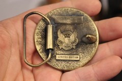 MAC Tools Round Brass Belt Buckle, Great American Buckle, Lmtd Edition, Lot of 3