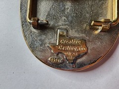 Cheyenne Trap Club Champion VTG Trophy Belt Buckle Buckle Shoot Singles Vet