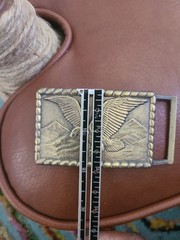 Vintage Gold Eagle Belt Buckle 3×2 Unmarked