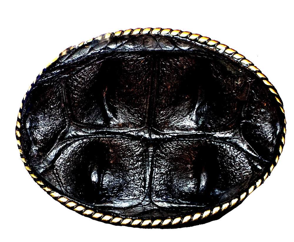 BUCKLE Real HornBack Gator Belt buckle in Black or Brown