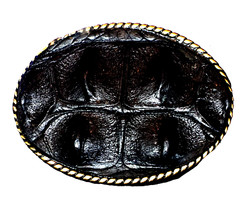 BUCKLE Real HornBack Gator Belt buckle in Black or Brown