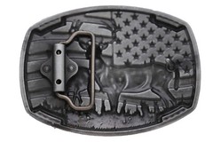 Men Women Silver Metal Belt Buckle Deer Nature Hunter Western Fashion Motorcycle
