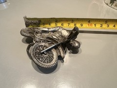 Bergamot Brass Works W-38 Motorcycle Western Belt Buckle Antique Silver