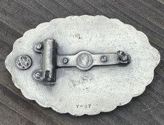 Vintage Bergamot Brass Works 200 Years Ago Liberty Bell Belt Buckel READ