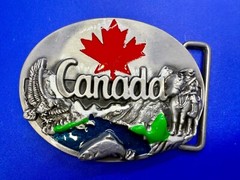Canada Beautiful Country Commemorative Nature Wildlife Fish Scene Belt Buckle