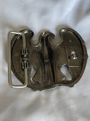 Vintage Avon American Eagle Patriotic Pewter Belt Buckle 2.5”