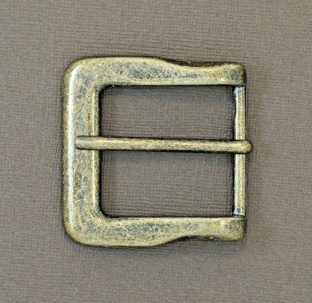 New 1 1/2&Prime; pin buckle(#65) man/women antique brass color finish jean style USA