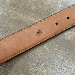 James Reid Leather Belt Size 37 Turquoise & Bronze Native American Belt Buckle