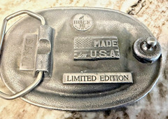 Vintage Buck Knives Limited Edition Belt Buckle BB901 Silver Green