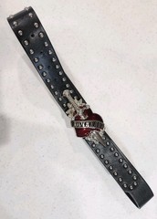 2000s Love Hurts Vintage Style Belt Traditional Graphic Adjustable 29-37 Unisex