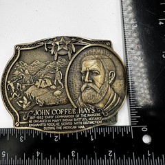 The Texas Ranger Collection John Coffee Hays Solid Brass Belt Buckle Ltd Ed 493
