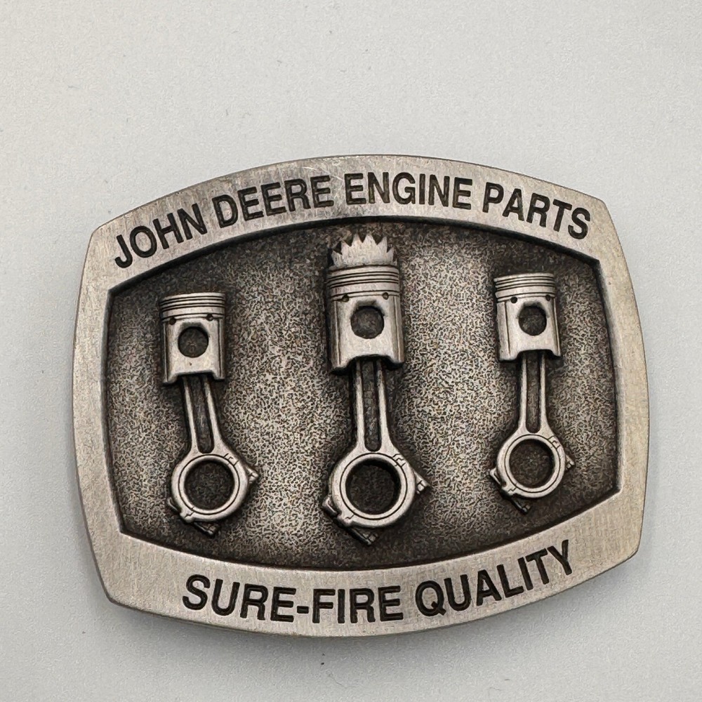John Deere Engine Parts Belt Buckle 1996 Spec Cast Limited Edition 1751/2000 USA